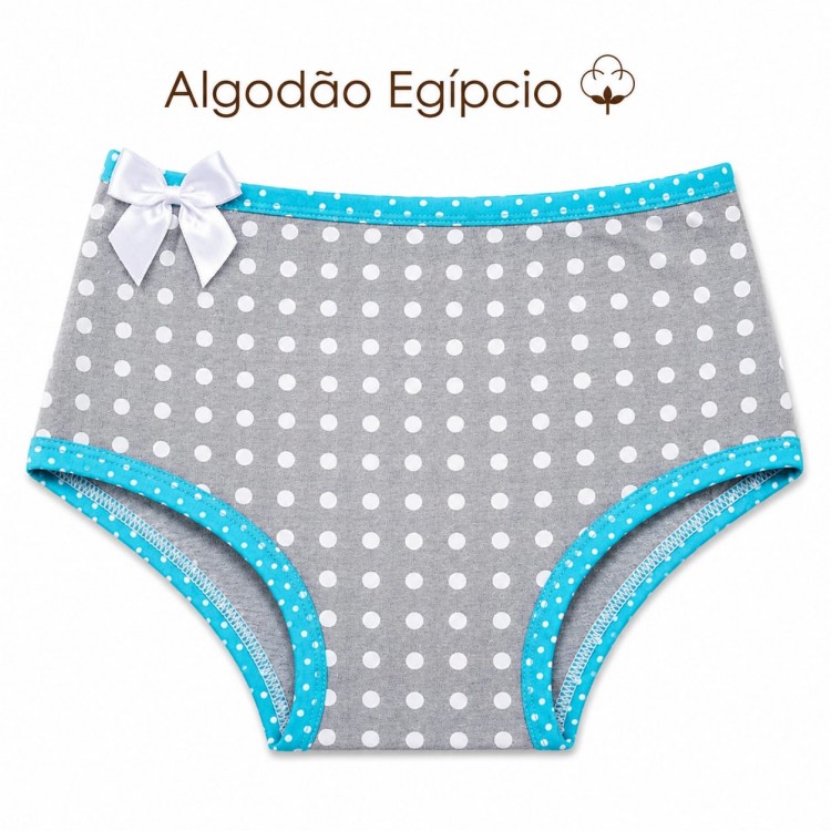 Calcinha Baby Silk Poa em Algodão Egípcio