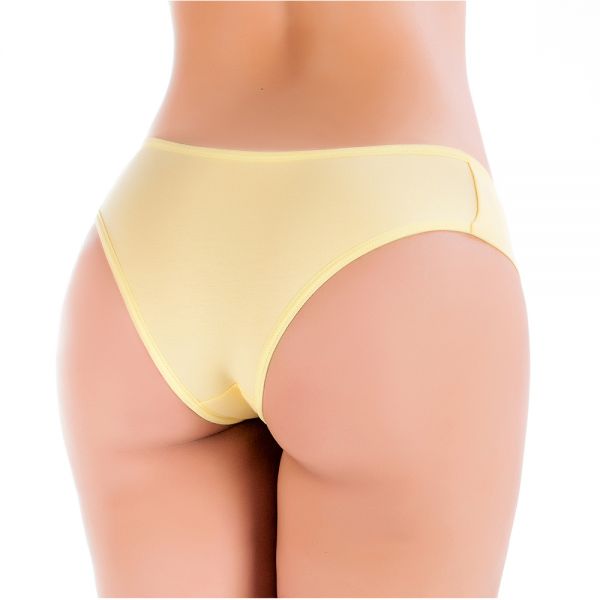 Tanga Dupla Renda Amarelo em Algodão Egípcio