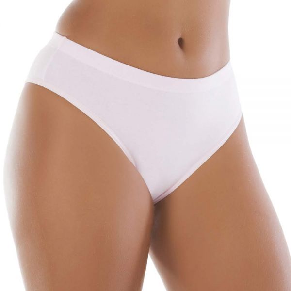 Calcinha Cós Rebatido Rosa Bebê em Algodão Egípcio